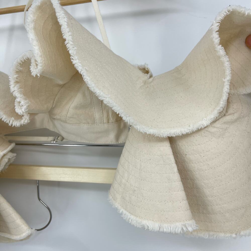 Jacquemus | La Brassiere Artichaut Ruffled Bralette in Canvas Crop Top 34 XS - Picture 8 of 16